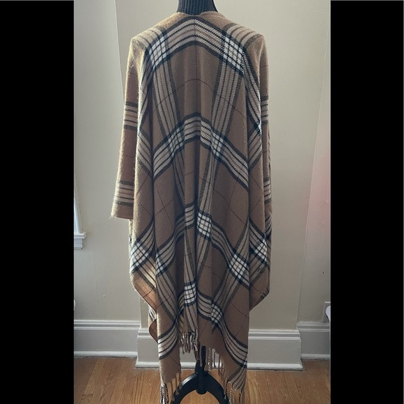 Plaid Tassel Shawl Wrap O/S - Picture 4 of 8